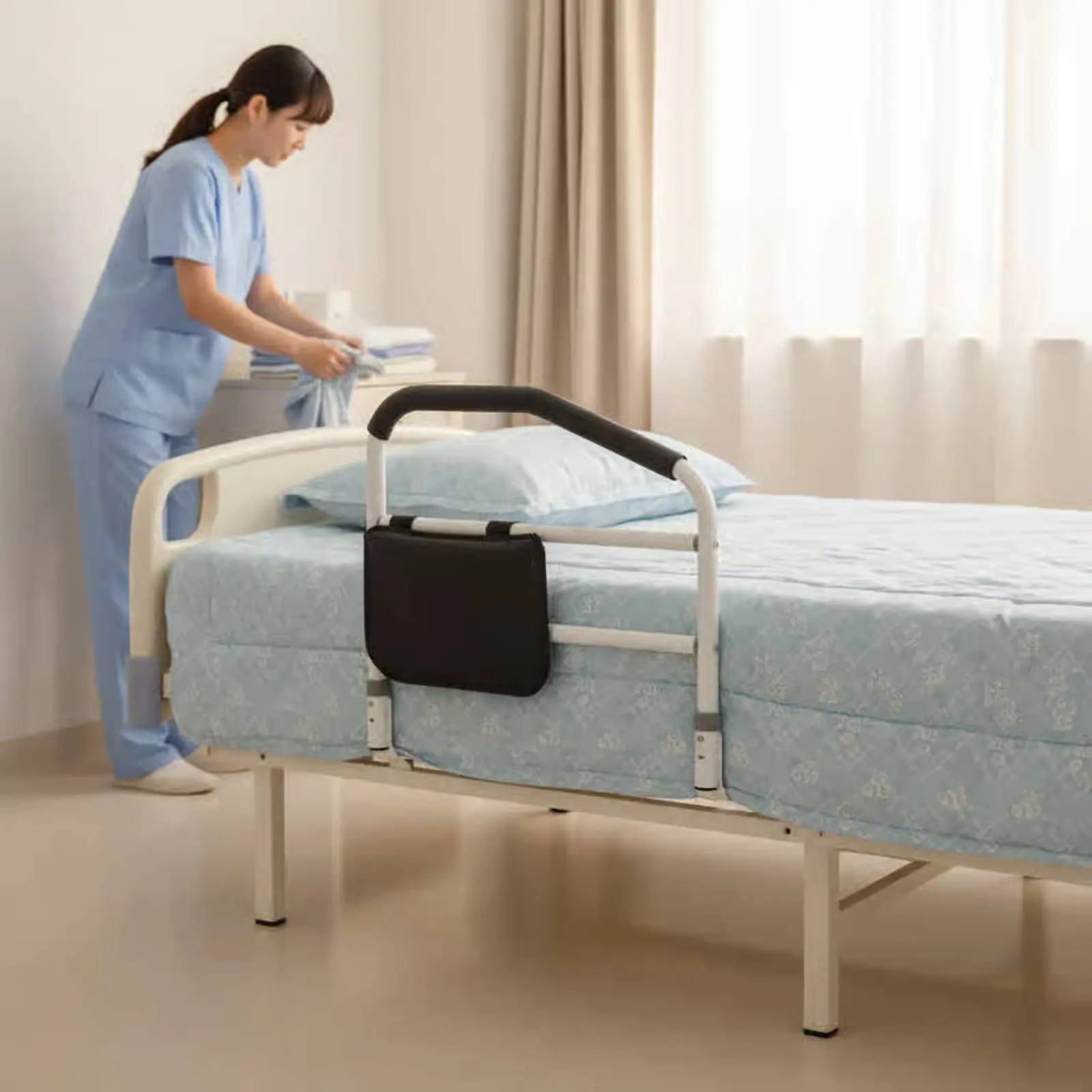 Adjustable Bed Grab Bar Easy Installation without Tools Design Adjustable Bedside Grab Bar Bed Assist Rail Slip-Resistant Grip
Adjustable Bed Grab Bar Easy Installation without Tools Design Adjustable Bedside Grab Bar Bed Assist Rail Slip-Resistant Grip