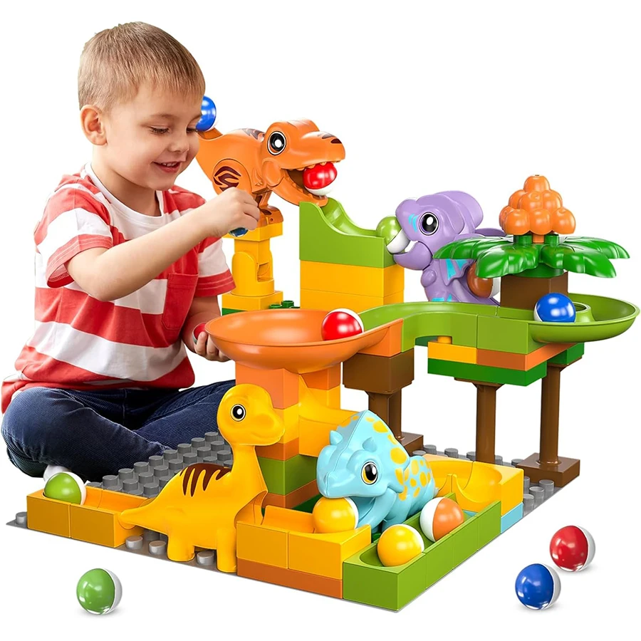 Kids Construction Building Block Toys, Marble Runs Building Block Toys for Kids 4-8, Marble Run with Dinosaur Building Blocks
Kids Construction Building Block Toys, Marble Runs Building Block Toys for Kids 4-8, Marble Run with Dinosaur Building Blocks