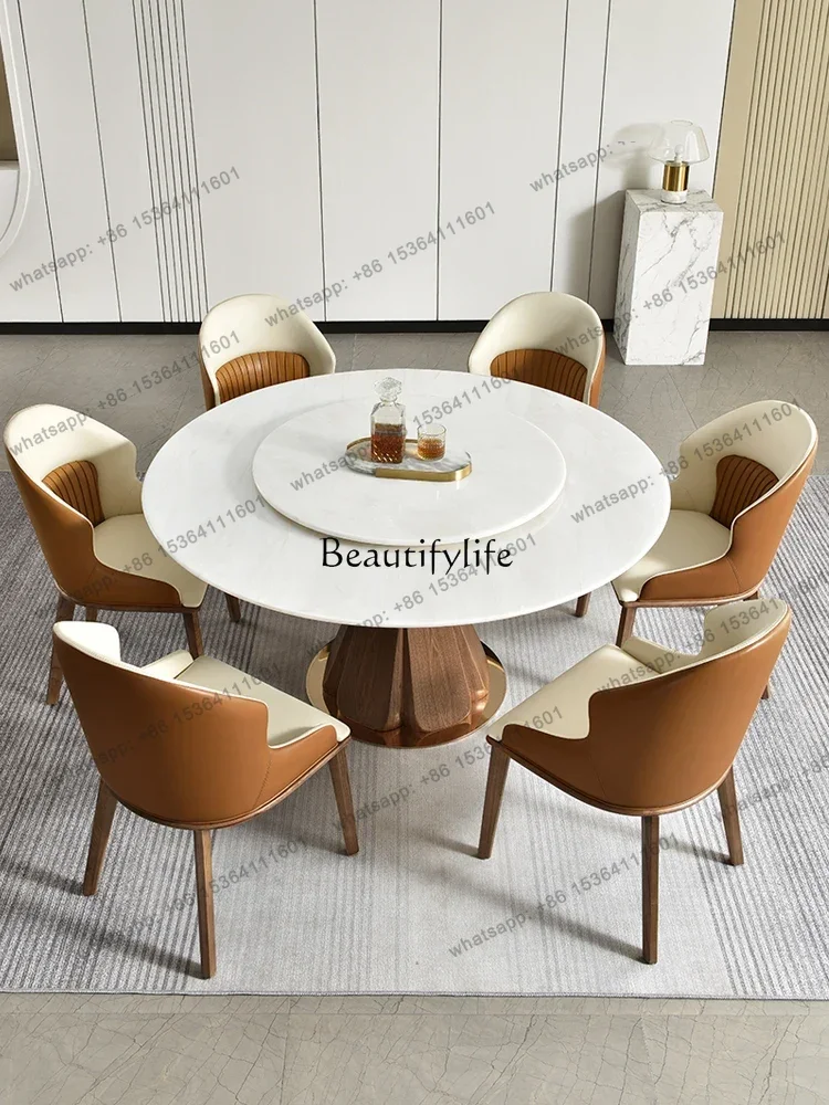 Luxury And Simplicity Modern Natural Marble Dining-Table Household Round Table High-End
Luxury And Simplicity Modern Natural Marble Dining-Table Household Round Table High-End