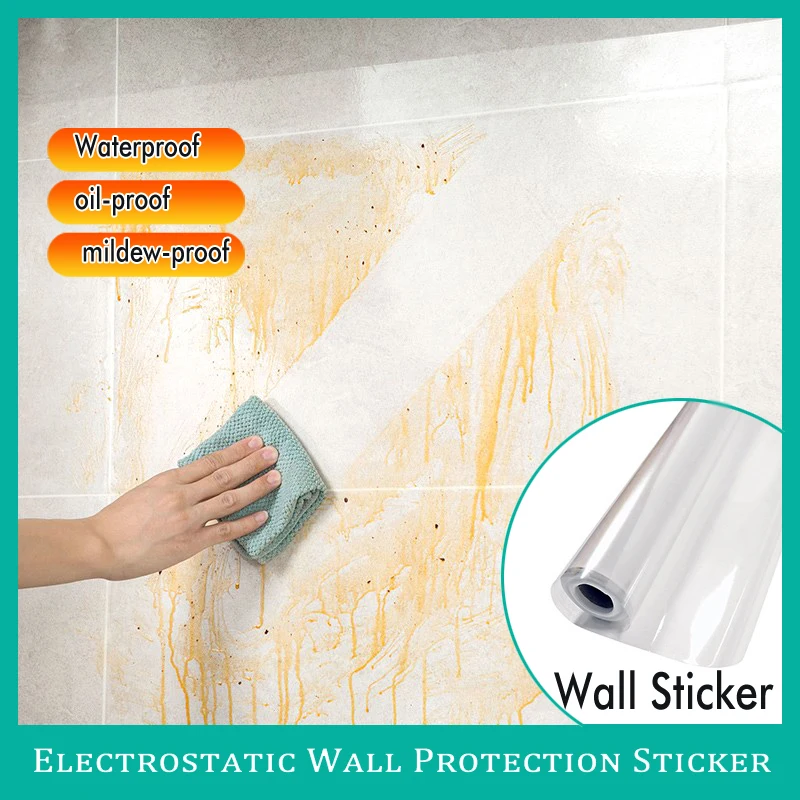 Wall Electrostatic Protective Film Scratch-resistant Anti-dirty Not Hurt Wall Transparent Wall Stickers for Kitchen Bathroom
Wall Electrostatic Protective Film Scratch-resistant Anti-dirty Not Hurt Wall Transparent Wall Stickers for Kitchen Bathroom