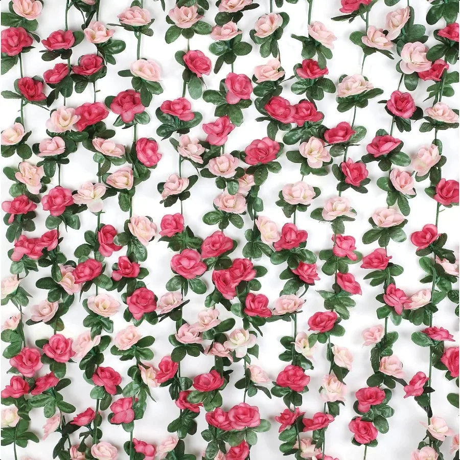 BLEUM CADE 2Pcs 16.4Ft Flower Garland Artificial Rose Vines for Bedroom Cute Fake Hanging Flower Vines Floral Garland Decoratio
BLEUM CADE 2Pcs 16.4Ft Flower Garland Artificial Rose Vines for Bedroom Cute Fake Hanging Flower Vines Floral Garland Decoratio