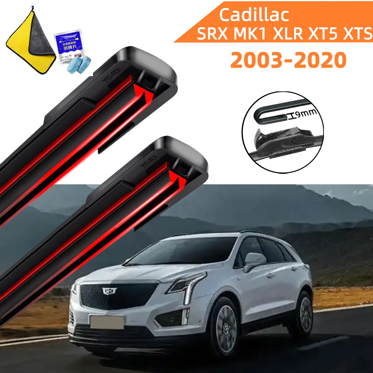 Double Rubber Car Wipers for Cadillac SRX MK1 XLR XT5 XTS Front Blade Brushes Cutter Automobiles Accessorie Windscreen Wiper
Double Rubber Car Wipers for Cadillac SRX MK1 XLR XT5 XTS Front Blade Brushes Cutter Automobiles Accessorie Windscreen Wiper