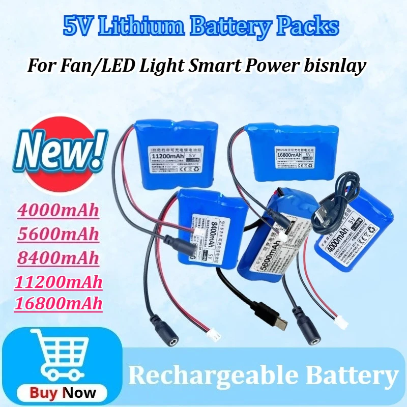 5V Lithium Battery Packs for Rechargeable Constant Voltage Microcontroller USB Fan LED Light Wireless Network Wifi Power Supply
5V Lithium Battery Packs for Rechargeable Constant Voltage Microcontroller USB Fan LED Light Wireless Network Wifi Power Supply