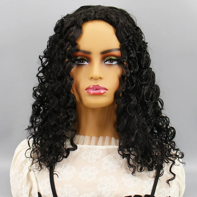 Европейский и американский стиль, черный женский парик средней длины с челкой посередине, длинные кудрявые волосы с мелкими локонами и волнами, термостойкое волокно, африканский стиль
Европейский и американский стиль, черный женский парик средней длины с челкой посередине, длинные кудрявые волосы с мелкими локонами и волнами, термостойкое волокно, африканский стиль