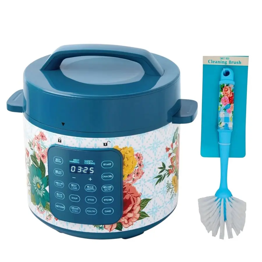 Woman Fancy Flourish 6Quart Pressure Cooker with Touch Control Display with All Purpose Pioneer Kitchen Brush, Bundle
Woman Fancy Flourish 6Quart Pressure Cooker with Touch Control Display with All Purpose Pioneer Kitchen Brush, Bundle