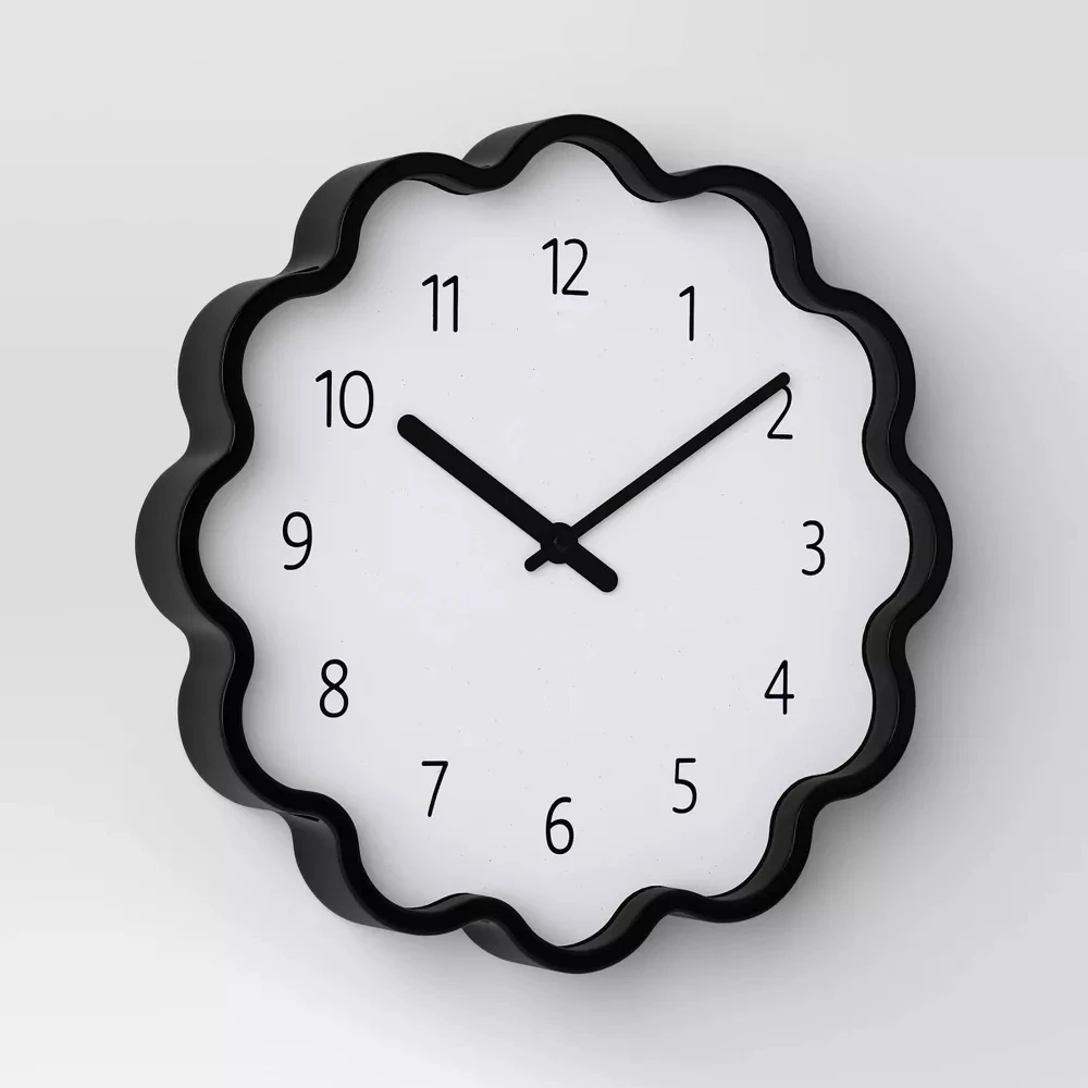 12" Wavy Wall Clock Battery Operated,Modern Decorative Silent Analog Wall Clock for Bathroom Kitchen Bedroom Living Room,Black
12" Wavy Wall Clock Battery Operated,Modern Decorative Silent Analog Wall Clock for Bathroom Kitchen Bedroom Living Room,Black
