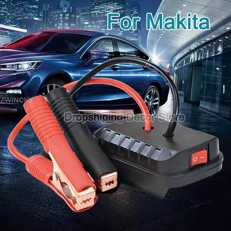 Portable Car Battery Jump Starter With Dual USB Port For Makita 18V Li-ion Battery, Car Emergency Igniter Booster Cable Adapter
Portable Car Battery Jump Starter With Dual USB Port For Makita 18V Li-ion Battery, Car Emergency Igniter Booster Cable Adapter