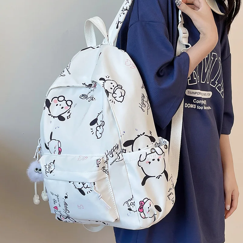 Sanrio Pochacco Cute Fashion Women's Fashion Backpack Large Capacity Waterproof Lightweight Casual Simple Laptop Travel Bag
Sanrio Pochacco Cute Fashion Women's Fashion Backpack Large Capacity Waterproof Lightweight Casual Simple Laptop Travel Bag