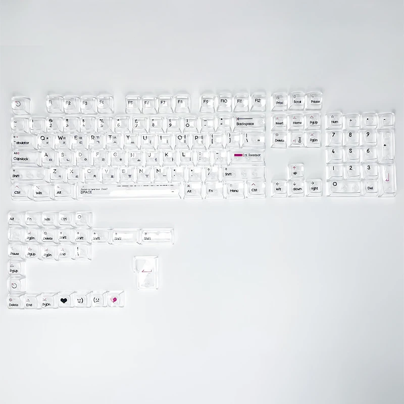 Korean Transparent Keycap Set PC Shine Through Backlit Keycaps CBSA Profile For MX Switch Mechanical Keyboard
Korean Transparent Keycap Set PC Shine Through Backlit Keycaps CBSA Profile For MX Switch Mechanical Keyboard