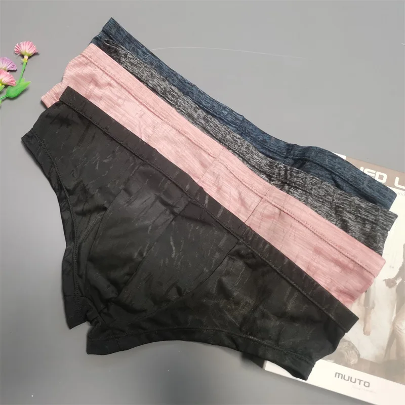 Jacquard Ice Silk Underwear for Men Comfortable Thin Cool Feel Quick Dry Elastic Sports Brief Gays Low-rise U Convex Pouch Tanga
Jacquard Ice Silk Underwear for Men Comfortable Thin Cool Feel Quick Dry Elastic Sports Brief Gays Low-rise U Convex Pouch Tanga