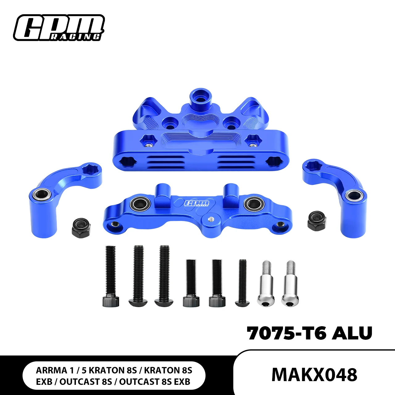 GPM Aluminum Steering Assembly For Kraton 8S/Outcast/ARA110002/ARA5810 ARRMA
GPM Aluminum Steering Assembly For Kraton 8S/Outcast/ARA110002/ARA5810 ARRMA