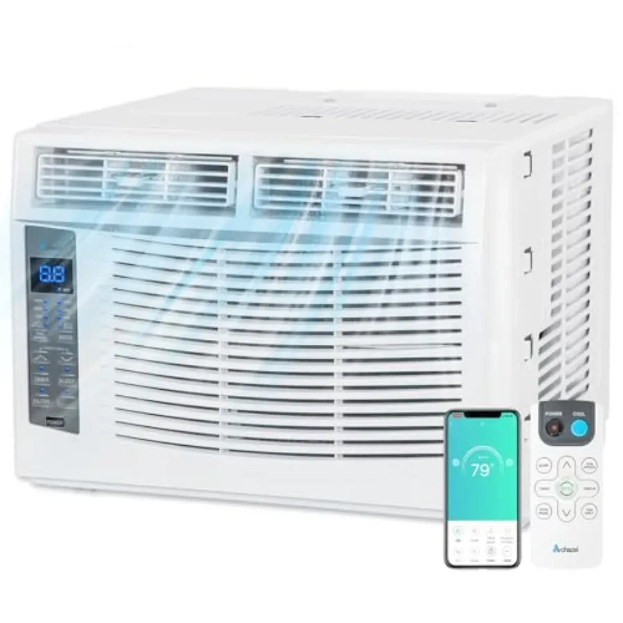 Window air conditioner for home use, ABS plastic body, white color, 6000 BTU cooling capacity with WiFi control and energy-savi
Window air conditioner for home use, ABS plastic body, white color, 6000 BTU cooling capacity with WiFi control and energy-savi