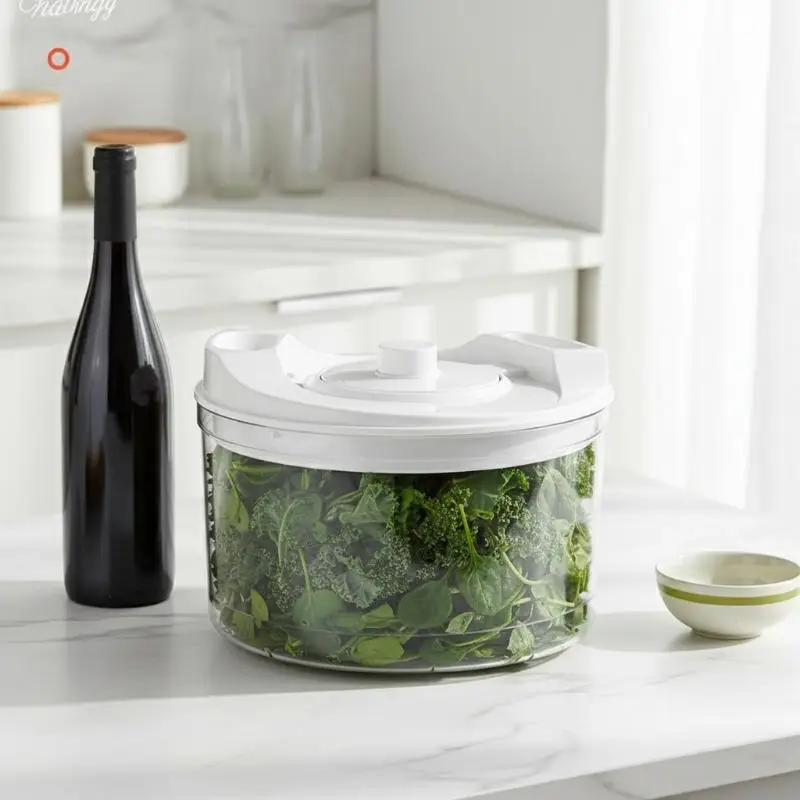 Manual Vegetable Dehydrator Salad Spinner 5L Large Capacity Fast Dry Tool for Home Cooking Kitchen Use
Manual Vegetable Dehydrator Salad Spinner 5L Large Capacity Fast Dry Tool for Home Cooking Kitchen Use