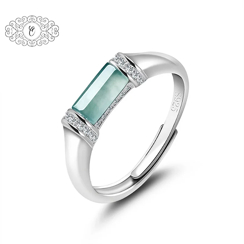 Natural Grade A Blue Water Jadeite Jade Saddle Ring | S925 Silver Inlaid | Jade Jewelry
Natural Grade A Blue Water Jadeite Jade Saddle Ring | S925 Silver Inlaid | Jade Jewelry
