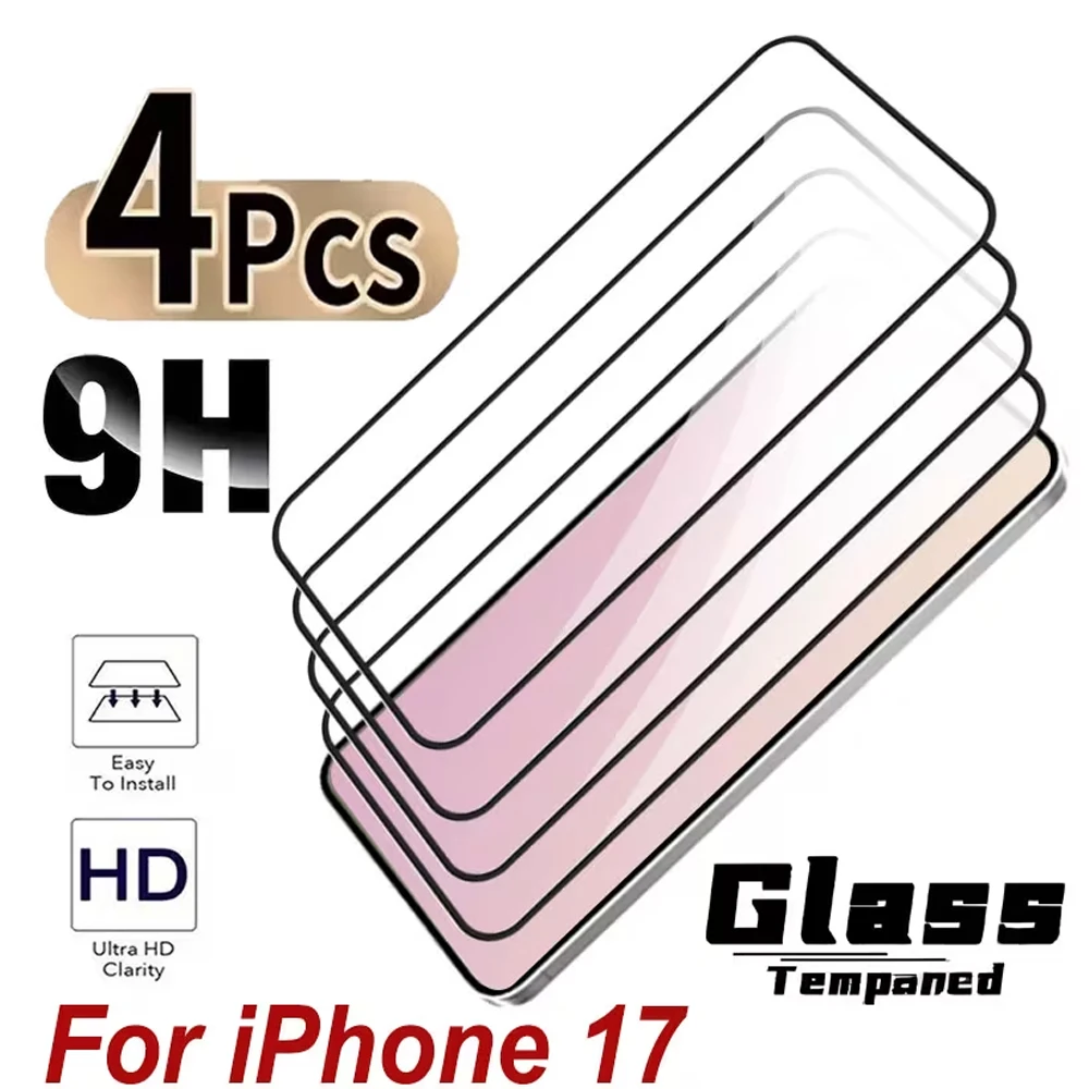 4PCS Tempered Glass For iPhone 17 Pro Max Air Screen Protector for iPhone 16 15 14 13 12 11 Pro 6 Plus 7 8 SE Protective Glass
4PCS Tempered Glass For iPhone 17 Pro Max Air Screen Protector for iPhone 16 15 14 13 12 11 Pro 6 Plus 7 8 SE Protective Glass