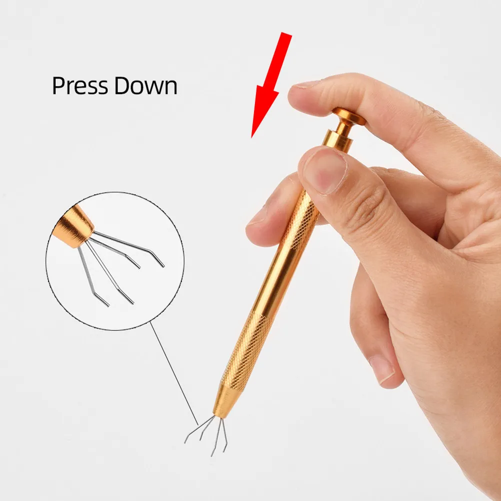 Professional Stainless Steel 4 Prong Beads Grabber for Body Piercing Bead Holding Small Tool Ergonomic Anti-Slip
Professional Stainless Steel 4 Prong Beads Grabber for Body Piercing Bead Holding Small Tool Ergonomic Anti-Slip
