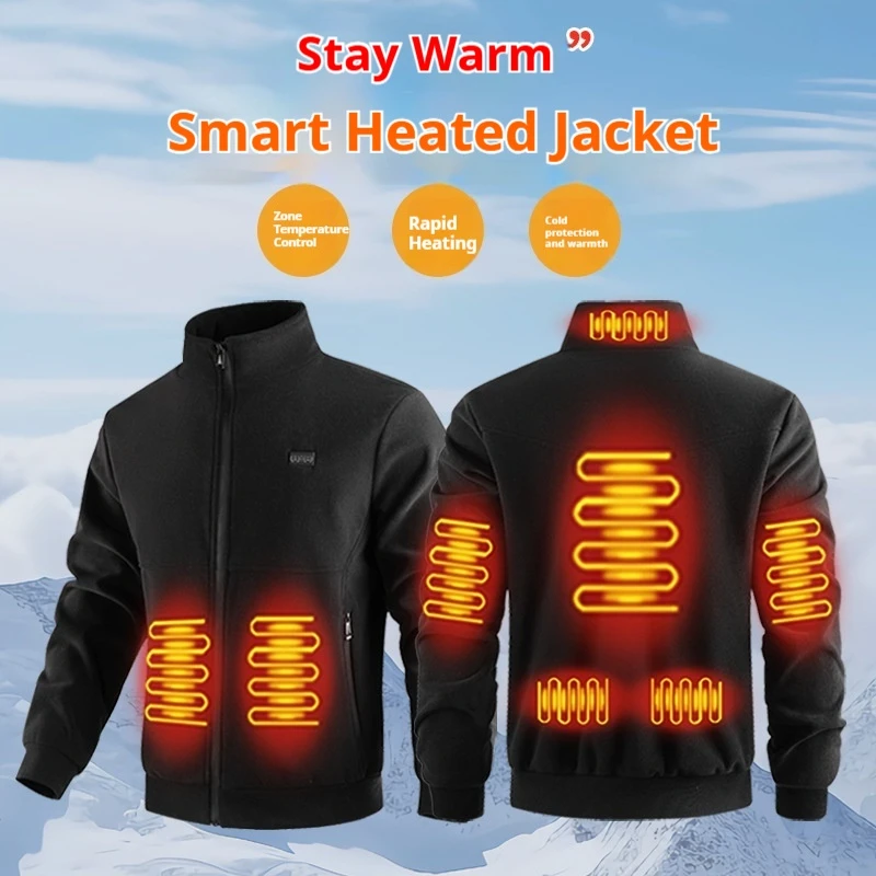 Smart Heating Fleece Jacket 8 Zone Dual Control Thickened Warm Outerwear Trendy Heat Clothing Motorcycle Street Gear Jacket
Smart Heating Fleece Jacket 8 Zone Dual Control Thickened Warm Outerwear Trendy Heat Clothing Motorcycle Street Gear Jacket