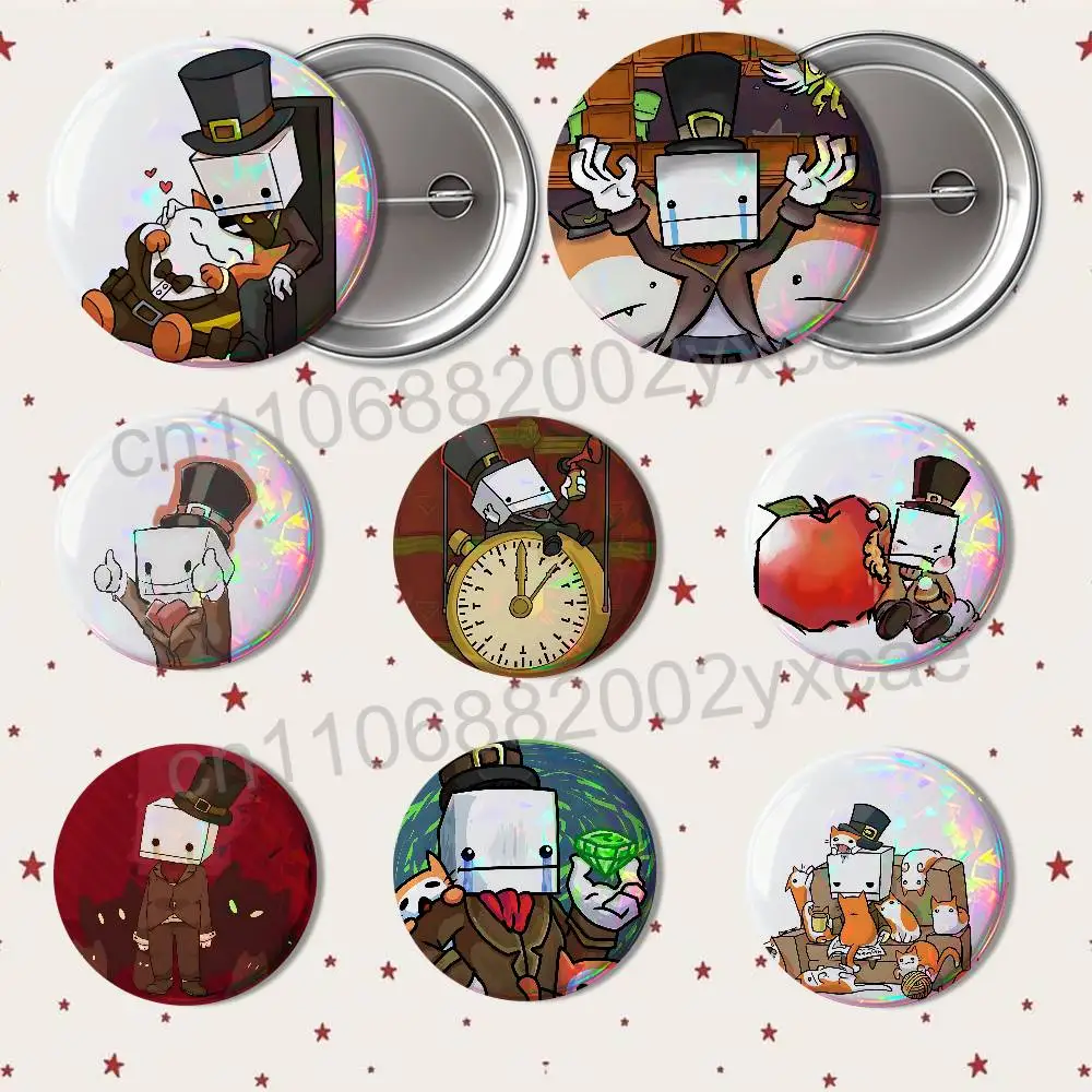 funny game Hatty BattleBlock Theater Laser reflective round badges pins bag clothing decorations collectibles gifts for friends
funny game Hatty BattleBlock Theater Laser reflective round badges pins bag clothing decorations collectibles gifts for friends