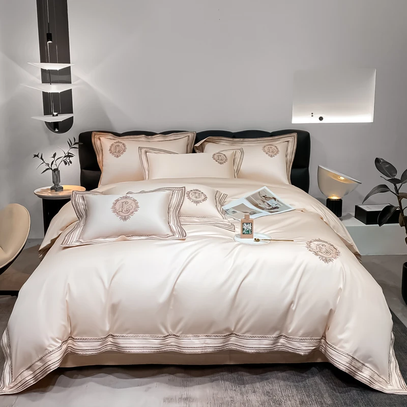Luxury Embroidery Bedding Sets 1000TC Egyptian Cotton Champagne White Red Duvet Cover Bed Sheet/Fitted Sheet Pillowcases 4Pcs
Luxury Embroidery Bedding Sets 1000TC Egyptian Cotton Champagne White Red Duvet Cover Bed Sheet/Fitted Sheet Pillowcases 4Pcs