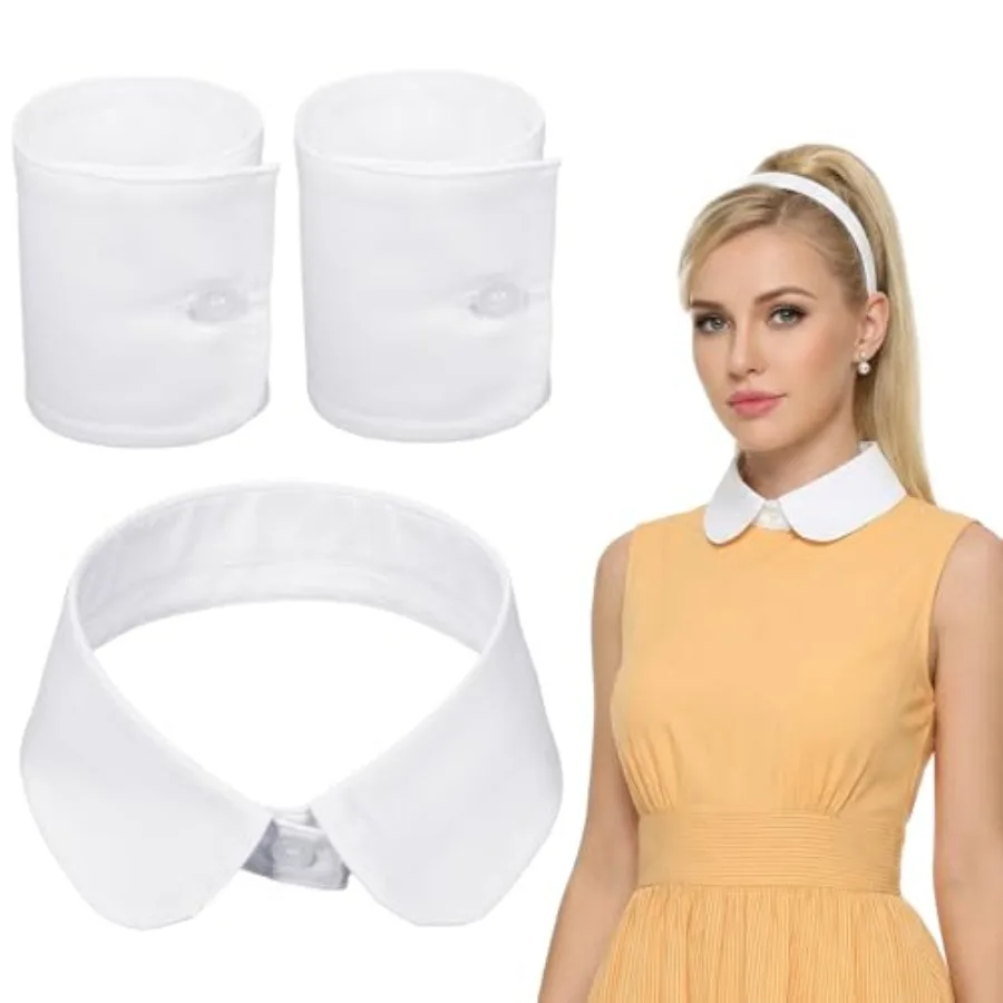 White Collar and Cuffs Detachable, Fake Collar for Sweater Coat White Faux Collars Half Shirt Collars for Women Shirt
White Collar and Cuffs Detachable, Fake Collar for Sweater Coat White Faux Collars Half Shirt Collars for Women Shirt