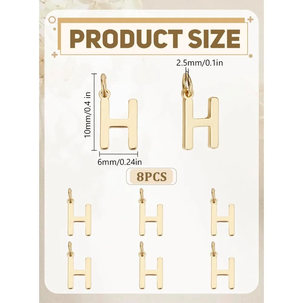 8Pcs Letter H Charms A-Z Initial Letter Metal Charms Alphabet Pendant for Jewelry Handmade Making Supply Gifts DIY Making
8Pcs Letter H Charms A-Z Initial Letter Metal Charms Alphabet Pendant for Jewelry Handmade Making Supply Gifts DIY Making