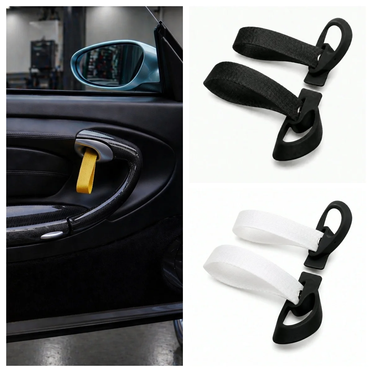 A Pair of GT3RS Style Interior Pull Strap Handle For Porsche 986 Boxster, with RED / YELLOW / BLACK / WHITE / BLUE 5 Color Strap
A Pair of GT3RS Style Interior Pull Strap Handle For Porsche 986 Boxster, with RED / YELLOW / BLACK / WHITE / BLUE 5 Color Strap
