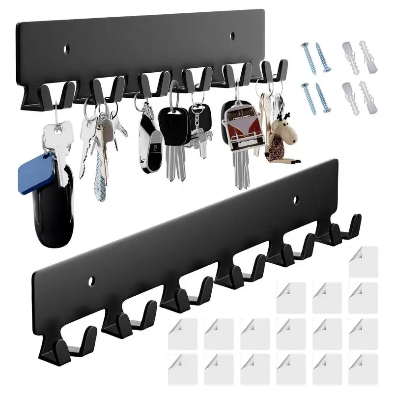 Wall Key Holder Key Organizer Rack With 12 Hooks 2X Adhesive Metal Storage Organizer With Mounting Hardware For Entryway Front
Wall Key Holder Key Organizer Rack With 12 Hooks 2X Adhesive Metal Storage Organizer With Mounting Hardware For Entryway Front