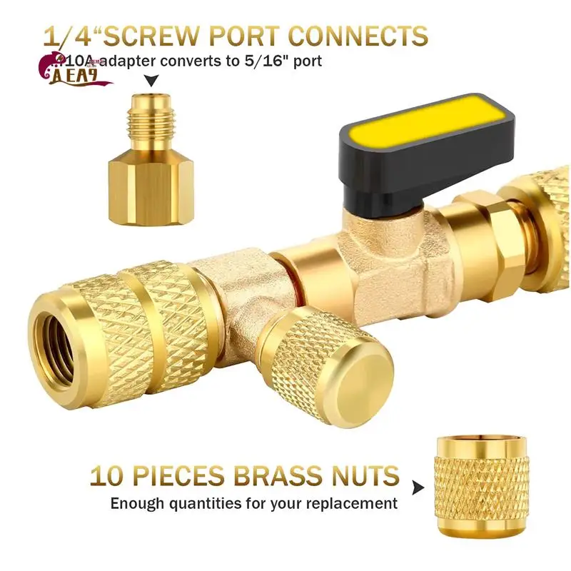 AEA9-Valve Cores Replacement With Dual Size 1/4 & 5/16 Port For With R22 R12 R407 R410 R404 R32 R600
AEA9-Valve Cores Replacement With Dual Size 1/4 & 5/16 Port For With R22 R12 R407 R410 R404 R32 R600
