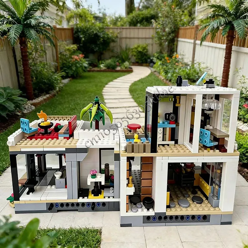 878 Parts MOC Modern City Street View Coffee Shop Building Model DIY Custom Puzzle Technology Creative Assembly Kids Toys Gifts
878 Parts MOC Modern City Street View Coffee Shop Building Model DIY Custom Puzzle Technology Creative Assembly Kids Toys Gifts