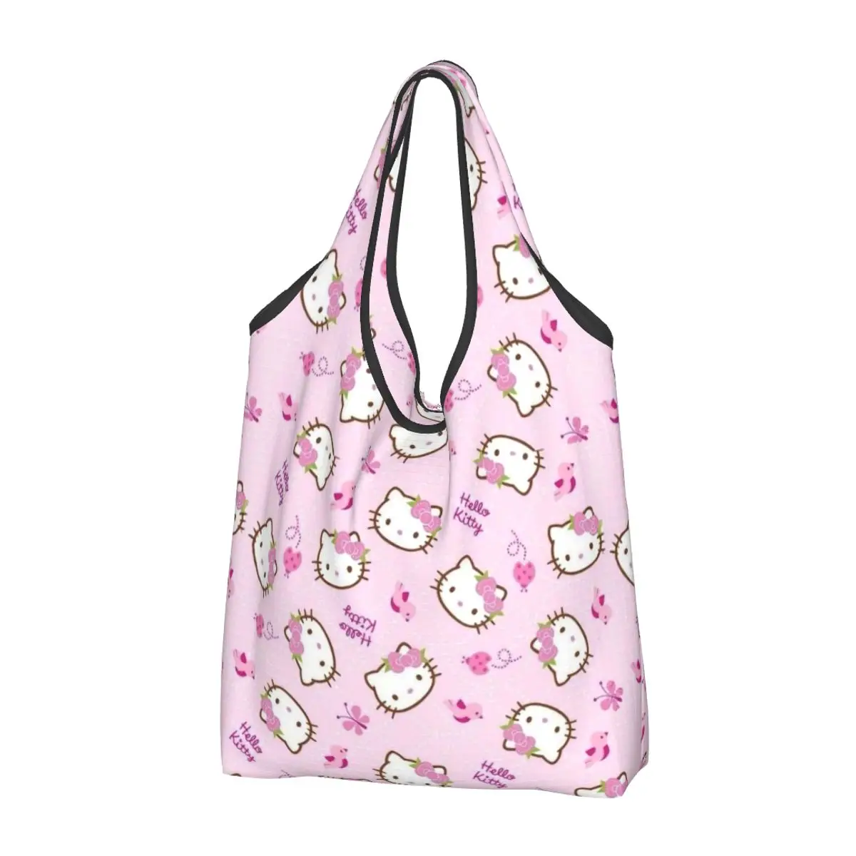 Reusable Cute Hello Kitty Cartoon Shopping Bags for Groceries Foldable Grocery Bags Washable Large Tote Bags
Reusable Cute Hello Kitty Cartoon Shopping Bags for Groceries Foldable Grocery Bags Washable Large Tote Bags