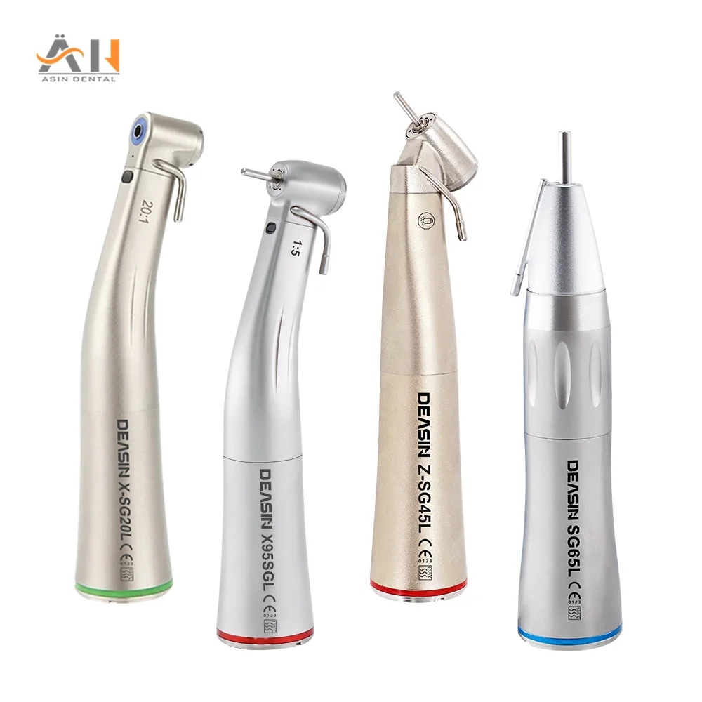 Surgical Dental 1:5/20:1/1:4.2 red/blue/green Handpiece with tube Against LED Optic Fiber Contra Angle for oral surgery
Surgical Dental 1:5/20:1/1:4.2 red/blue/green Handpiece with tube Against LED Optic Fiber Contra Angle for oral surgery