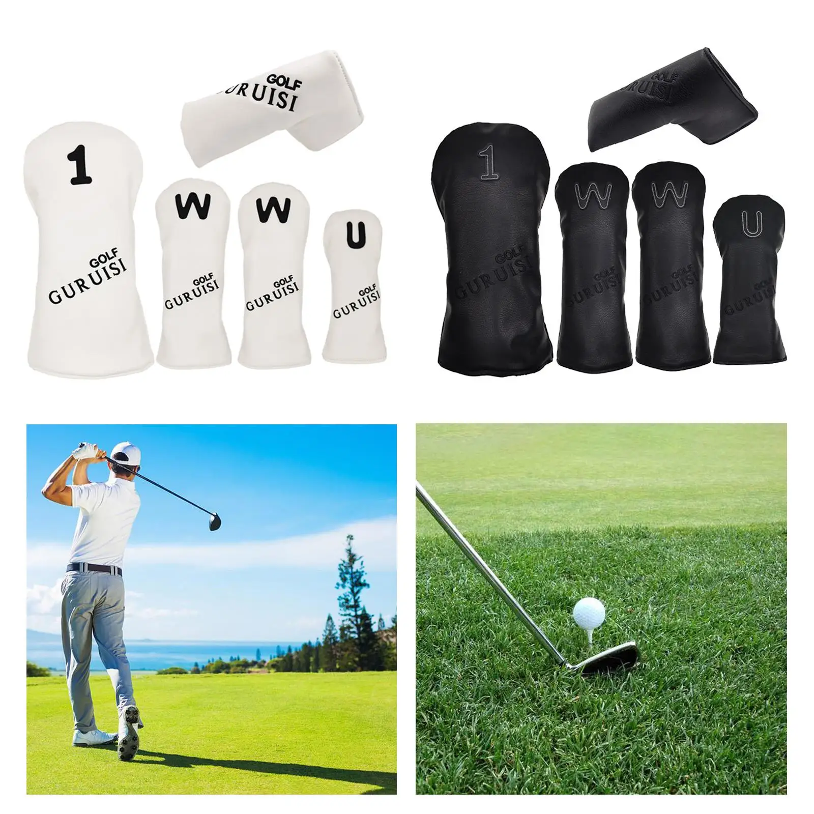 PU Leather Golf Wood Cover Waterproof Guard Driver Fairway Iron Cover Headcovers Golf for Club Protection in Golf Bag
PU Leather Golf Wood Cover Waterproof Guard Driver Fairway Iron Cover Headcovers Golf for Club Protection in Golf Bag