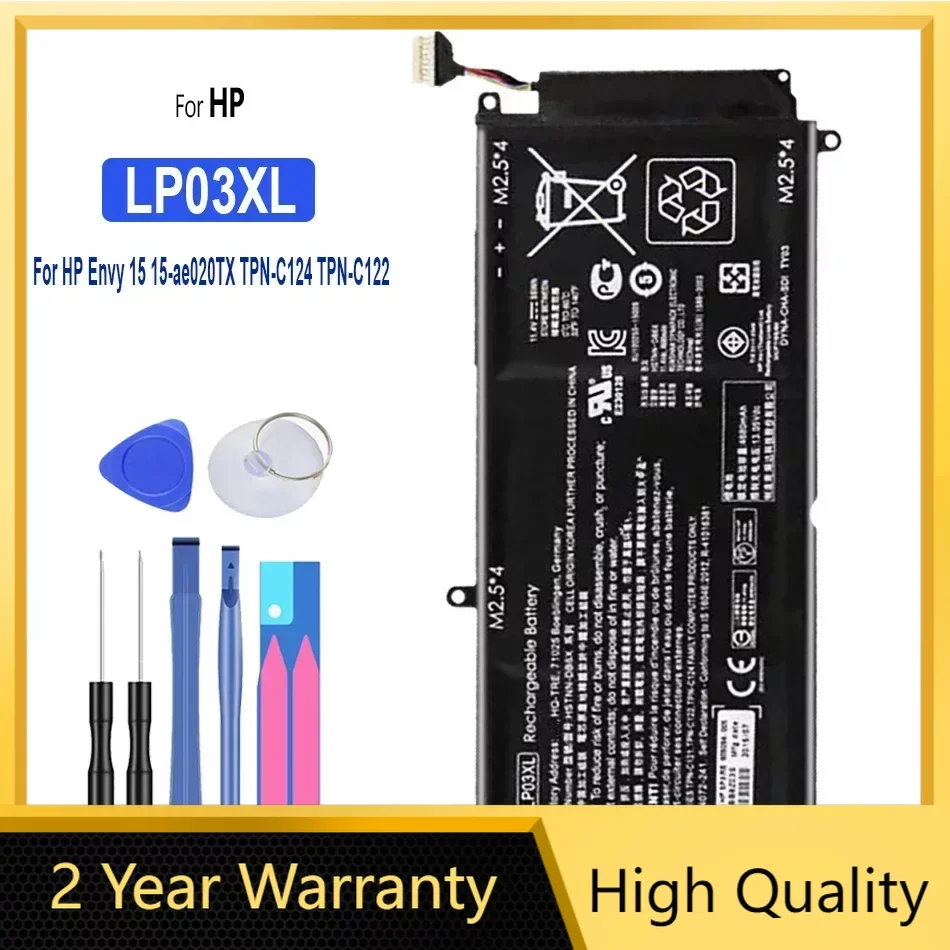 LP03XL, 4680 мАч, аккумулятор для HP Envy 15, 15-ae020TX, TPN-C124, TPN-C122, 807417-005, HSTNN-DB7C, DB6C
LP03XL, 4680 мАч, аккумулятор для HP Envy 15, 15-ae020TX, TPN-C124, TPN-C122, 807417-005, HSTNN-DB7C, DB6C