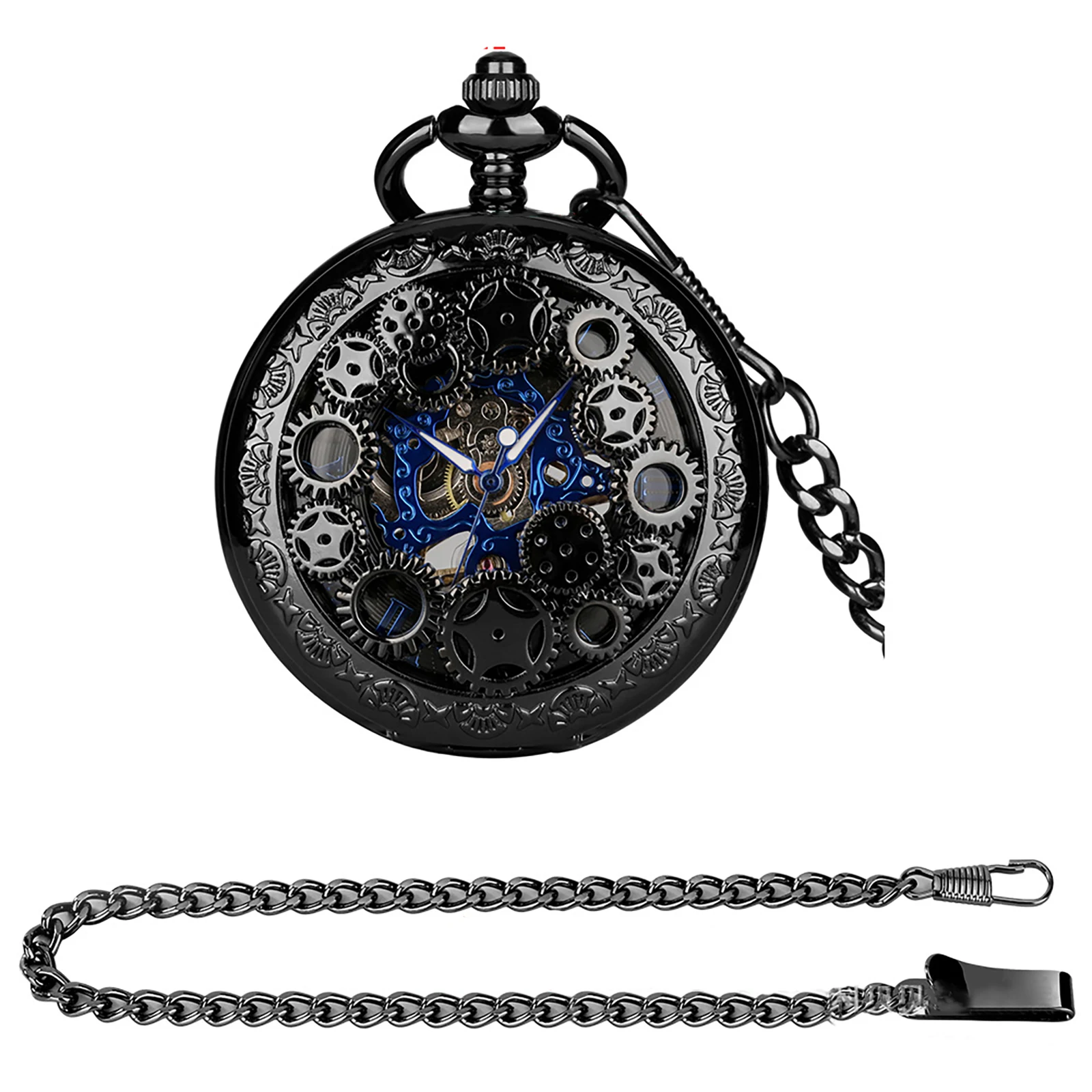 12 Hours Roman Numerals Display Mens Mechanical Pocket Watch Vintage Steampunk Skeleton Retro Chain Luxury
12 Hours Roman Numerals Display Mens Mechanical Pocket Watch Vintage Steampunk Skeleton Retro Chain Luxury