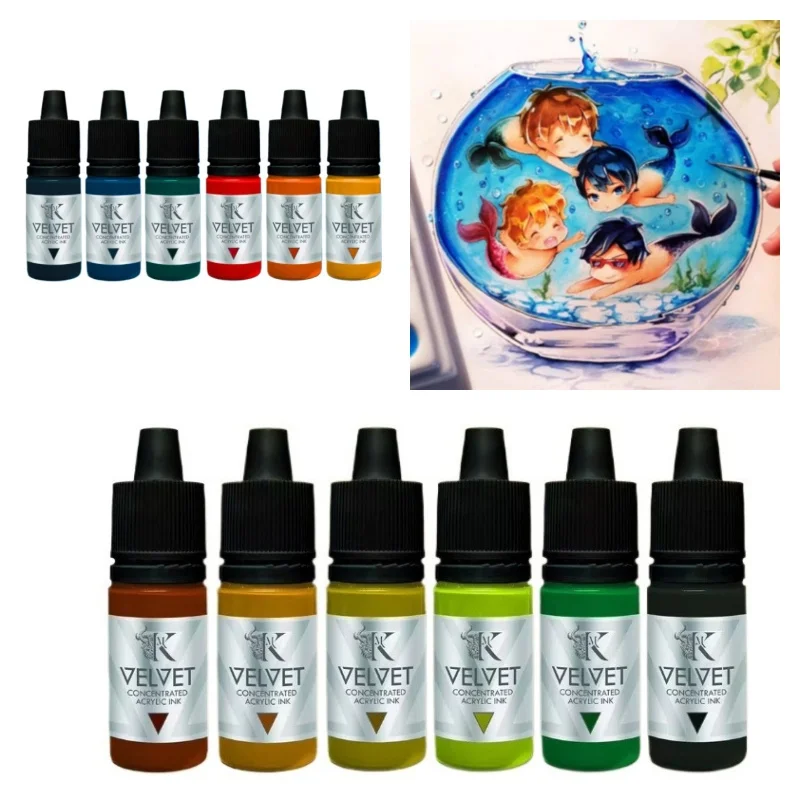 15ml 6-color Concentrated Ink Set Handmade DIY Graffiti Coloring Painting Creation Model Coloring Auxiliary Concentrated Ink Set
15ml 6-color Concentrated Ink Set Handmade DIY Graffiti Coloring Painting Creation Model Coloring Auxiliary Concentrated Ink Set