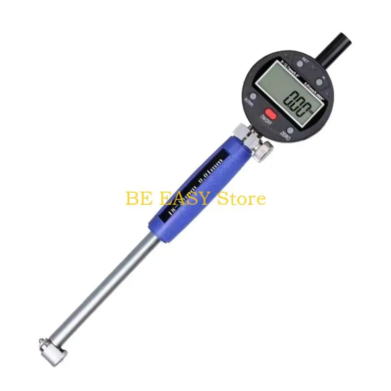 E28F Inner Diameter Dial Digital Dial Inner Gauge 0-12.7mm/0.5inch with Measuring Rod with In/Metric Conversion