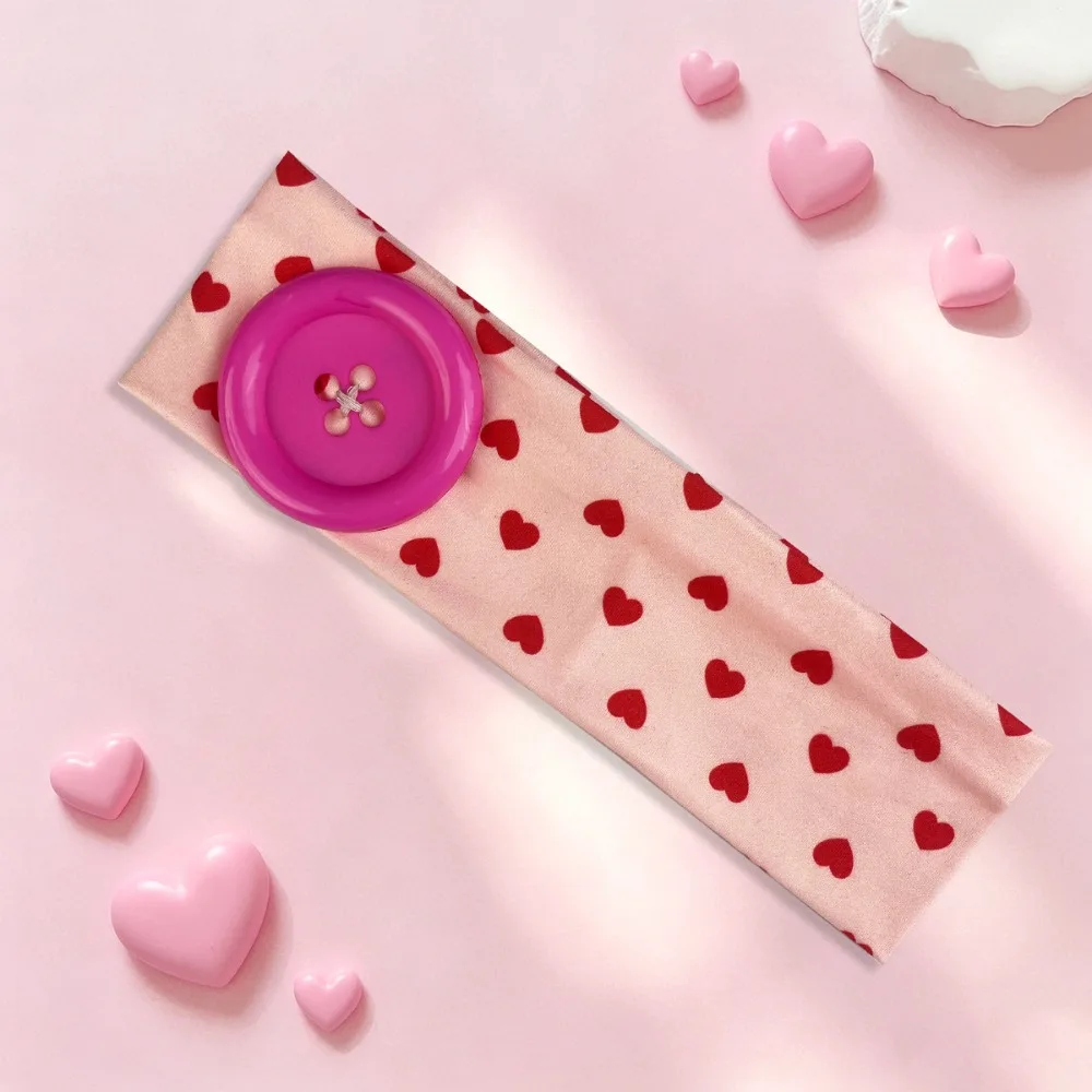 New Large Button Button Hairband Vintage Style Sweet Style Heart Polka Dot Headband Stretchable Colorful Elastic Hairband
New Large Button Button Hairband Vintage Style Sweet Style Heart Polka Dot Headband Stretchable Colorful Elastic Hairband