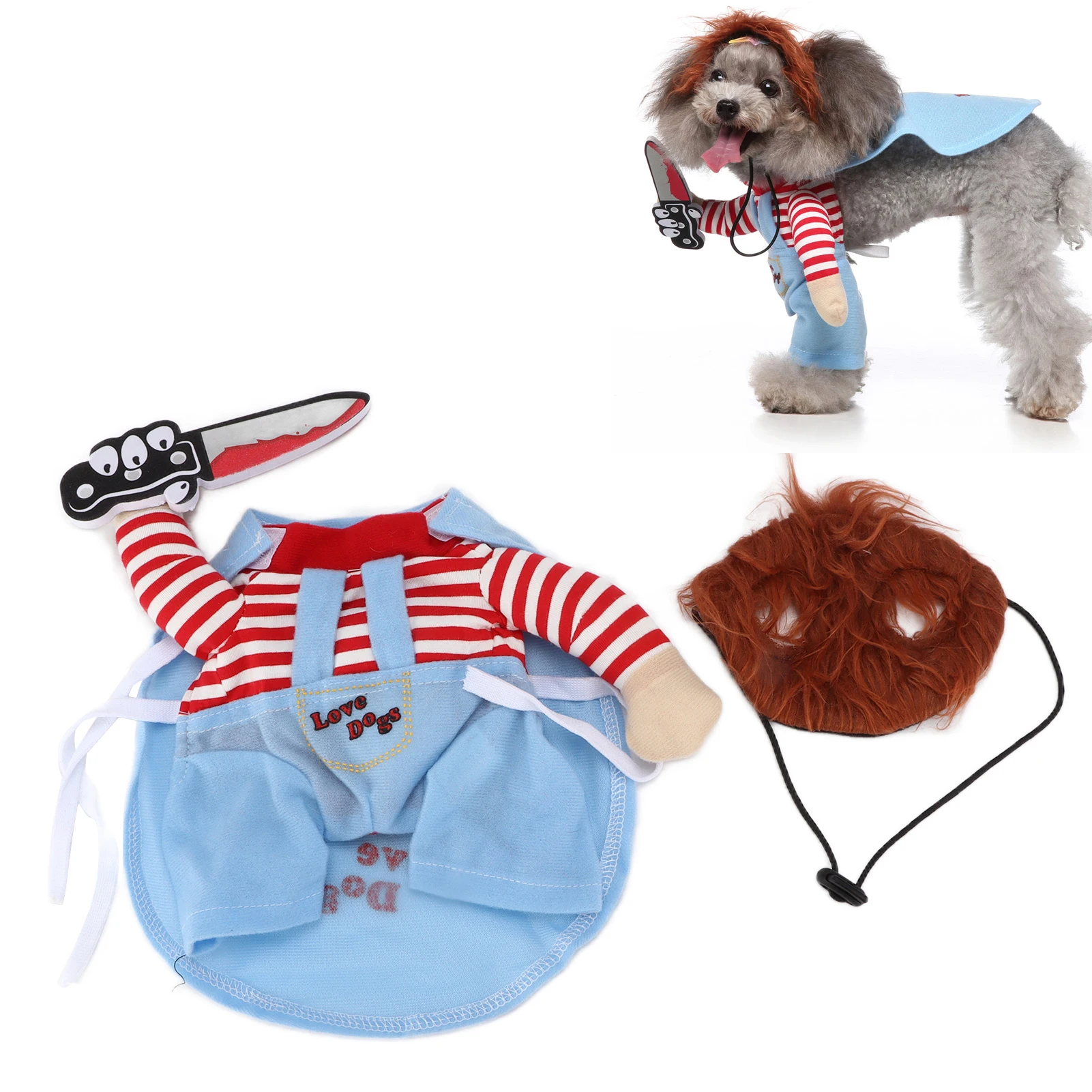 Dog Cosplay Costume Breathable Adjustable Novelty Cats Dogs Clothes For Halloween Christmas Cosplay Party
Dog Cosplay Costume Breathable Adjustable Novelty Cats Dogs Clothes For Halloween Christmas Cosplay Party
