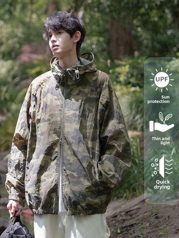 Lightweight Qui-Dry Men's Summer Outdoor Travel Cool Feeling Loose Camouflage Jaet Breathable Sun Protection Clothing
Lightweight Qui-Dry Men's Summer Outdoor Travel Cool Feeling Loose Camouflage Jaet Breathable Sun Protection Clothing