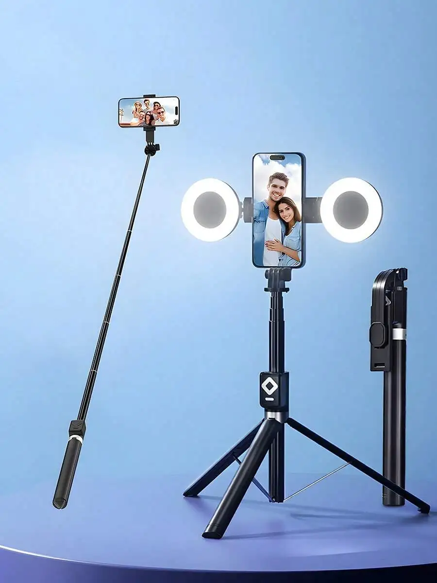 6 In 1 Selfie Stick With Fill Light Tripod Wireless Remote Bluetooth Camera Control For iPhone Android
6 In 1 Selfie Stick With Fill Light Tripod Wireless Remote Bluetooth Camera Control For iPhone Android