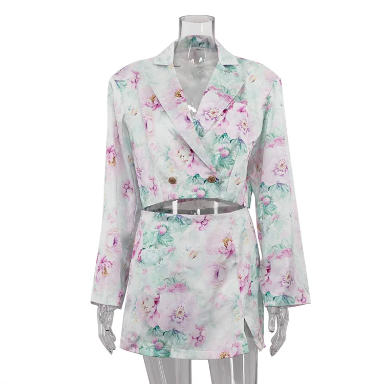 Shpmishal 2026 New Floral Print Coord Set Women Notched Lapel Long Sleeve Blouse High Waist Mini Skirt Outfit
Shpmishal 2026 New Floral Print Coord Set Women Notched Lapel Long Sleeve Blouse High Waist Mini Skirt Outfit