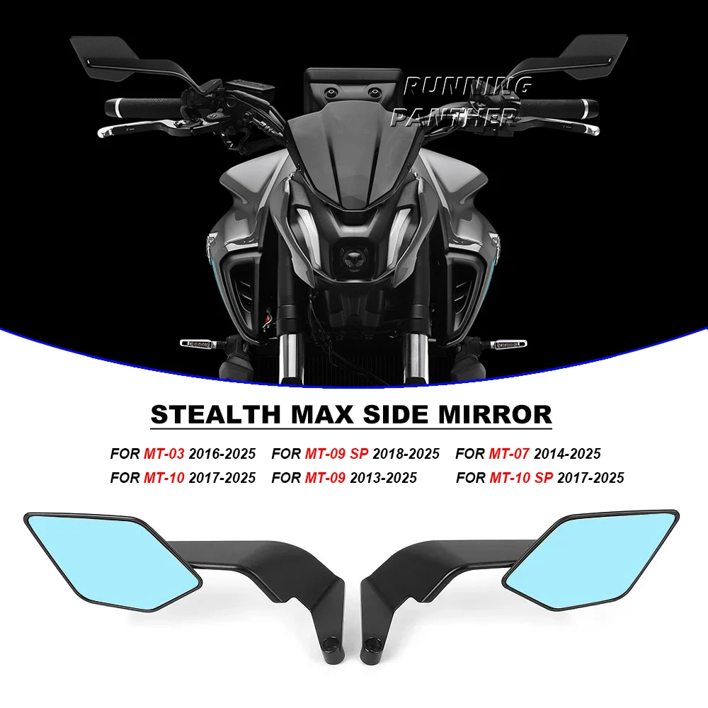 For YAMAHA MT-09 MT 09 SP MT-03 MT-07 MT10 MT-10 SP Motorcycle Accessories Stealth Max Mirrors Sports Winglets Rearview Mirrors
For YAMAHA MT-09 MT 09 SP MT-03 MT-07 MT10 MT-10 SP Motorcycle Accessories Stealth Max Mirrors Sports Winglets Rearview Mirrors