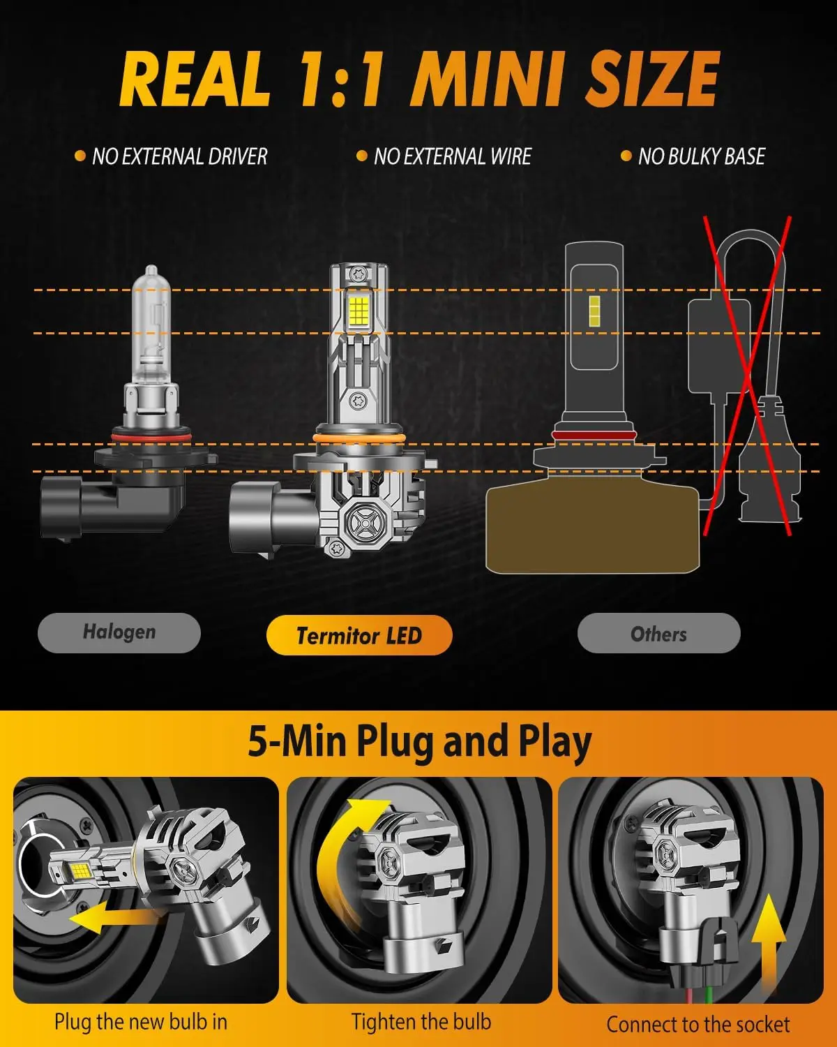 9006 LED CANBUS Headlight Bulbs 70W 12000LM Ampoule LED Halogen Size Plug&Play LED lights
9006 LED CANBUS Headlight Bulbs 70W 12000LM Ampoule LED Halogen Size Plug&Play LED lights