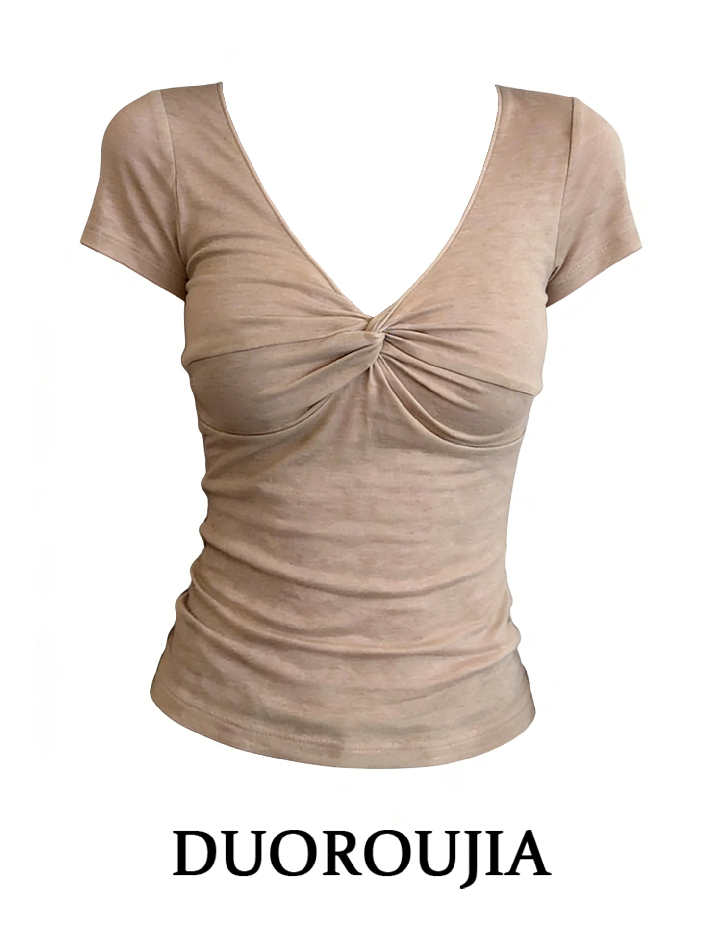 plus Size V-Neck Knot Sleeveless T-Shirt Women Summer Slimming Light Beige Shoulder Appropriate Korean Style Printed Casual Top
plus Size V-Neck Knot Sleeveless T-Shirt Women Summer Slimming Light Beige Shoulder Appropriate Korean Style Printed Casual Top