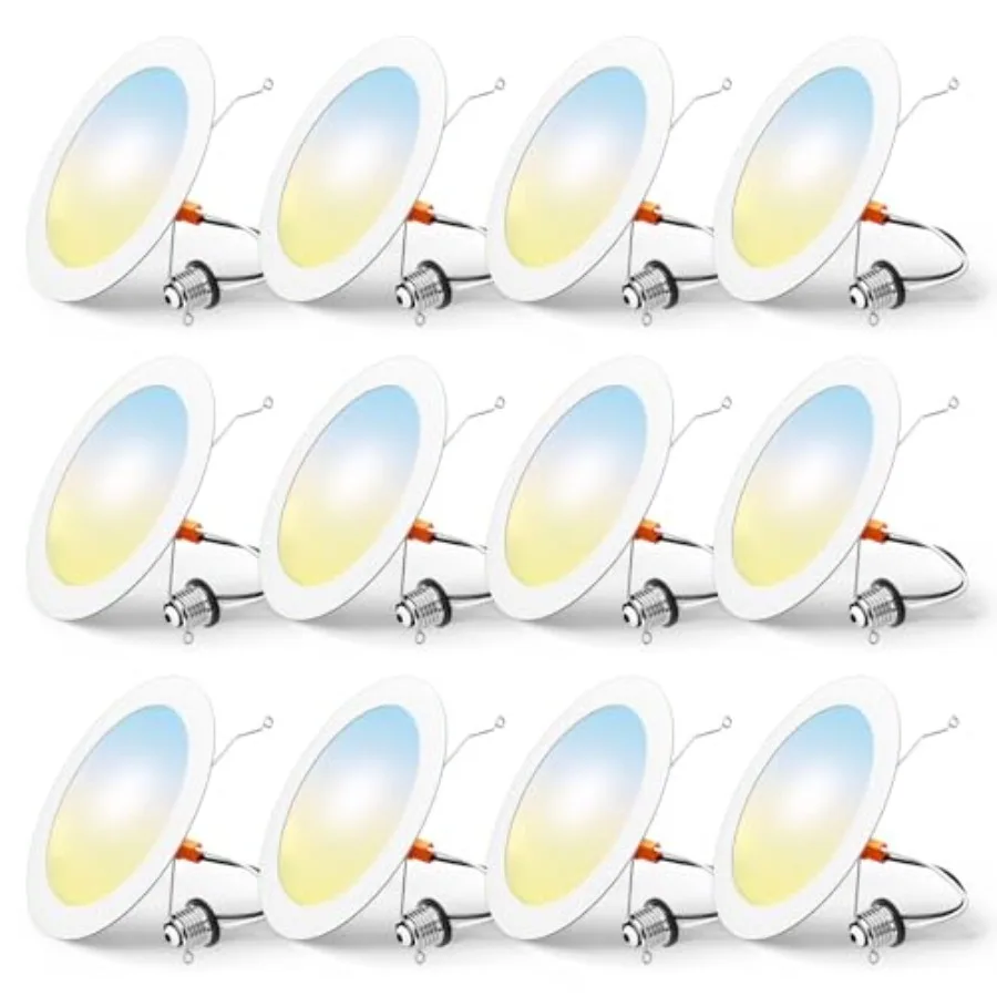 Pack Retrofit LED Recessed Lighting Selectable 2700K/3000K/000K/5000K/000K Dimmable Flat LED Can Lights 10W=110W 1000LM IC and
Pack Retrofit LED Recessed Lighting Selectable 2700K/3000K/000K/5000K/000K Dimmable Flat LED Can Lights 10W=110W 1000LM IC and
