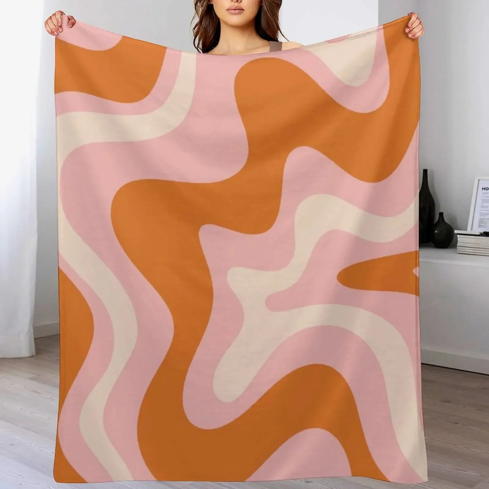 Liquid Swirl Retro Modern Abstract Pattern in Orange Pink Cream Throw Blanket bed plaid Plaid on the sofa Blankets
Liquid Swirl Retro Modern Abstract Pattern in Orange Pink Cream Throw Blanket bed plaid Plaid on the sofa Blankets