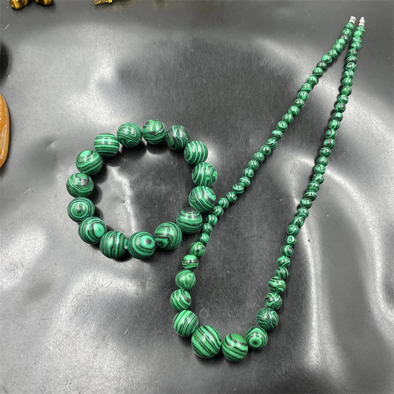 14Mm Green Bead Bracelet Women, Malachite Necklace, Collarbone Chain
14Mm Green Bead Bracelet Women, Malachite Necklace, Collarbone Chain