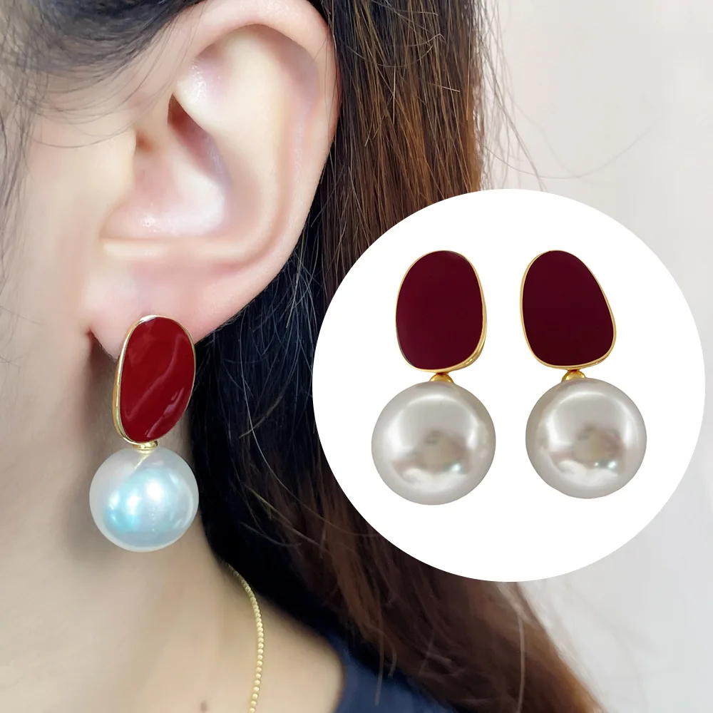 Pearl Earrings, Real Gold Plated, French Vintage Palace Style, S95 Silver Needle, Elegant Women's Earrings 
Pearl Earrings, Real Gold Plated, French Vintage Palace Style, S95 Silver Needle, Elegant Women's Earrings