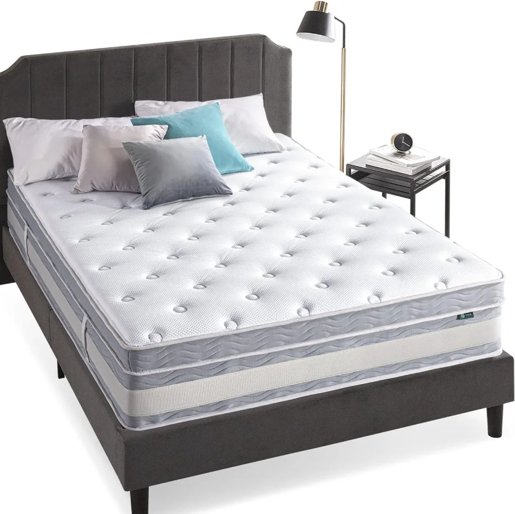 14 Inch Comfort Support Cooling Hybrid Quilted Mattress, Pocket Innersprings for Motion Isolation, Edge Support, Queen, White
14 Inch Comfort Support Cooling Hybrid Quilted Mattress, Pocket Innersprings for Motion Isolation, Edge Support, Queen, White