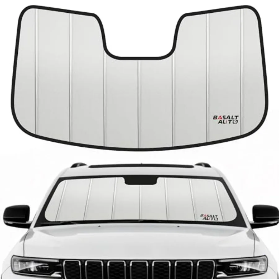 Grand Cherokee windshield sun shade for 2022-2026, upgraded 6-layer accordion-folding front visor in black, premium reflective
Grand Cherokee windshield sun shade for 2022-2026, upgraded 6-layer accordion-folding front visor in black, premium reflective